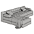 Title: Versatile Eichholtz Dean 2-Tone Modular Sofa 3D model small image 7