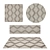 Versatile Set of 8 3D Rugs 3D model small image 1