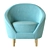 Wolsi Happy Mint Chair: Luxurious Comfort in Vibrant Elegance 3D model small image 4