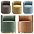 Elegant Armchair: Frag Velvet & Leather 3D model small image 2