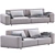 Crossstyle Sofa: Modern, Stylish, and Functional 3D model small image 2