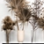 Elegant Floral Display in Glass Vase 3D model small image 4