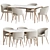 Elegant Basel Chair Canto Table Set 3D model small image 2