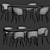 Elegant Basel Chair Canto Table Set 3D model small image 3