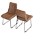 Elegant Naomi Leather Dining Chair 3D model small image 4