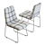 Elegant Naomi Leather Dining Chair 3D model small image 6