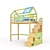 Aviator Kids Bed-House with Ladder 3D model small image 1