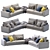 Rendezvous Modern Modular Sofa 3D model small image 4