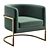 Modern Rufus Armchair: Stylish and Comfortable 3D model small image 1