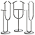 Bloom Valet Stand: Stylish Floor Hanger 3D model small image 2