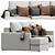 Modern Vegas Sofa with Ottoman 3D model small image 3