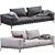 Modern Italian Design Sofa Flexform Gregory 3D model small image 2