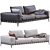 Modern Italian Design Sofa Flexform Gregory 3D model small image 5