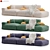 3-Fabric Sofa: Versatile, Stylish, and Comfortable 3D model small image 1