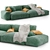 3-Fabric Sofa: Versatile, Stylish, and Comfortable 3D model small image 2