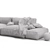 3-Fabric Sofa: Versatile, Stylish, and Comfortable 3D model small image 3