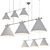 Sleek Cone 4 Pendant Light 3D model small image 2