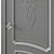 Modern Interior Door 506 3D model small image 6