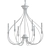 Whisp Gray Steel 6-Light Chandelier 3D model small image 2