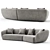 Modern Upholstered Sofa by Kagan 3D model small image 2