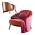 Modern Leslie Armchair by Minotti 3D model small image 2