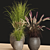 Faux Pampas & Grass Pot Trio 3D model small image 2