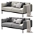 ÄPPLARYD EPPLARYD 2-Seater Sofa: Modern Style Comfort 3D model small image 6