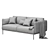 ÄPPLARYD EPPLARYD 2-Seater Sofa: Modern Style Comfort 3D model small image 2