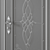 Modern UV Mapped Interior Door 3D model small image 6