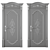 Sleek Indigo Interior Door 3D model small image 4