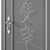 Sleek Indigo Interior Door 3D model small image 6