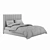 Homely Bed with Storage: Stylish Design & Customizable 3D model small image 3