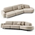 Sleek Curve Sofa: Vladimir Kagan 3D model small image 3