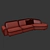 Sleek Curve Sofa: Vladimir Kagan 3D model small image 4