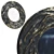 Elegant Round Decorative Mirror 3D model small image 2