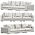 Elegant Modern Modul Sofa Sorento 3D model small image 1