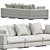 Elegant Modern Modul Sofa Sorento 3D model small image 4