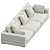 Elegant Modern Modul Sofa Sorento 3D model small image 5