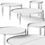 Elegant Campos Coffee Tables Set 3D model small image 2