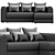Luxurious Medison Corner Sofa 3D model small image 1