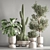 Lush Indoor Plant Set 3D model small image 4