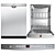 Bosch Dishwasher Collection: Sleek Stainless Steel 3D model small image 3
