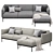 Ikea Äpplaryd 3-Seater Sofa with Chaise Longue 3D model small image 1