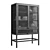 Nordal Merge Cabinet: Rattan & Metal 3D model small image 1