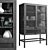 Nordal Merge Cabinet: Rattan & Metal 3D model small image 2