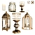 Elegant Candlestick Lantern Set 3D model small image 1