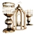 Elegant Candlestick Lantern Set 3D model small image 2