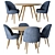 Quilda 5-Piece Dining Set 3D model small image 1