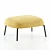  Cozy Upholstered Low Stool 3D model small image 1