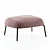  Cozy Upholstered Low Stool 3D model small image 4